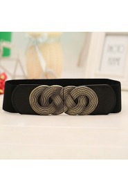 Women Fashion Elastic Belt Party/Casual Leather Faux Leather Wide Belt