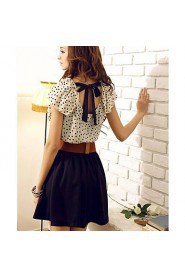 Women's Retro Elastic Bowknot Waistband