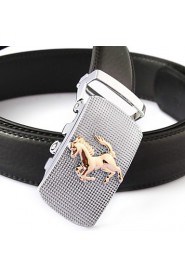 Men Party/Work/Casual Alloy/Leather Calfskin Waist Belt PZD4025-10