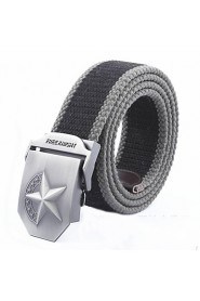 Men Canvas Waist Belt,Casual Alloy All Seasons