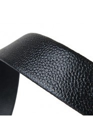 Mens New Black Ratchet Belt Fashion Business Casual Style Genuine Leather 3.5cm Width (3)