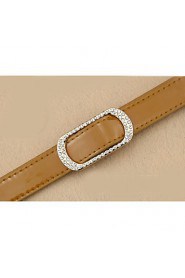 Women PU Skinny Belt,Casual Alloy All Seasons