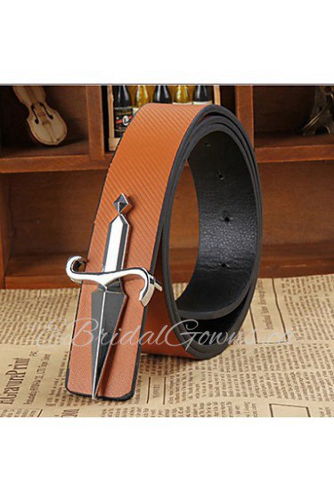 Men PU Waist Belt,Casual Alloy/ Leather All Seasons