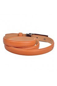 Women's Leather Smooth Buckle Belt