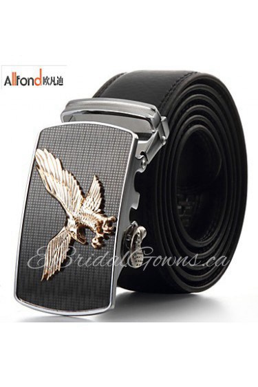 Men Party/Work/Casual Alloy/Leather Calfskin Waist Belt PZD4025-07