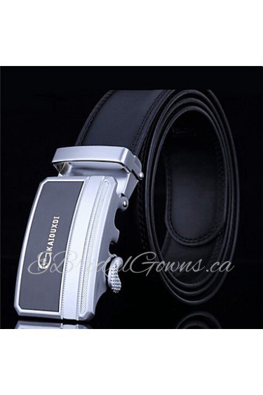 Men's Fashion Layer Cowhide Belt Genuine Automatic Buckle Belt (Assorted Colors)