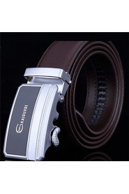 Men's Fashion Layer Cowhide Belt Genuine Automatic Buckle Belt (Assorted Colors)