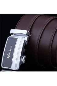 Men's Fashion Layer Cowhide Belt Genuine Automatic Buckle Belt (Assorted Colors)