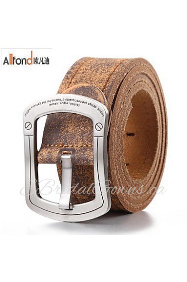 Men Vintage/Cute/Party/Work/Casual Alloy/Leather Calfskin Buckle/Waist Belt 1520-001