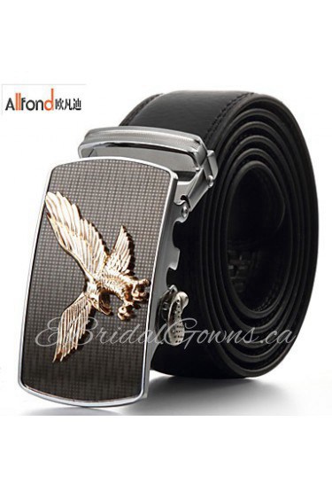 Men Party/Work/Casual Alloy/Leather Calfskin Waist Belt PZD4025-07-2