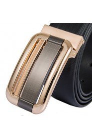 Men New Black Belt Fashion Business Casual Style Genuine Leather 3.3cm Width (4)