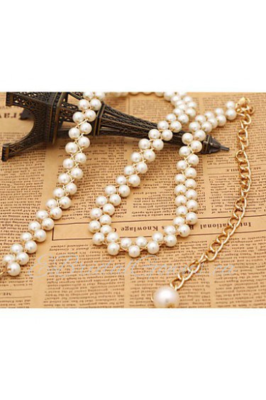 Women Fashion Pearl Party/Casual Alloy Others Skinny Belt