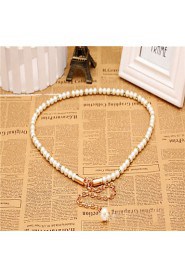 Women Fashion Pearl Party/Casual Alloy Others Skinny Belt