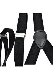 Unisex's Black Elastic Y-back Braces 1460