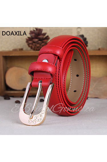 Women Vintage/Cute/Party/Work/Casual Calfskin Skinny Belt buckle leather belt business casual leather belt fashion wild