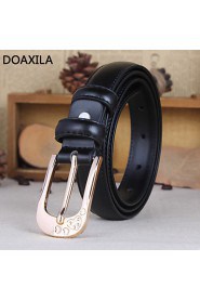 Women Vintage/Cute/Party/Work/Casual Calfskin Skinny Belt buckle leather belt business casual leather belt fashion wild