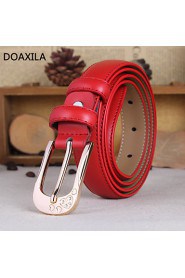 Women Vintage/Cute/Party/Work/Casual Calfskin Skinny Belt buckle leather belt business casual leather belt fashion wild