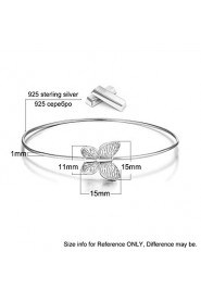 New Guarantee 925 Sterling Silver Butterfly Accessories Bangles For Women Party Fine Jewelry Bracelets & Bangles