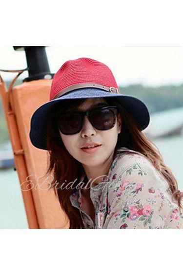 Women Straw Bowler/Cloche Hat , Casual Summer