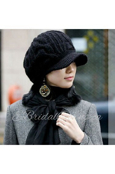 Women Warm Twist The Cap Earmuffs Knitted Cap