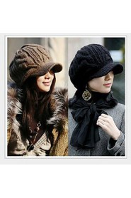 Women Warm Twist The Cap Earmuffs Knitted Cap