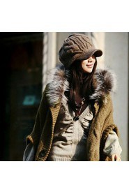 Women Warm Twist The Cap Earmuffs Knitted Cap