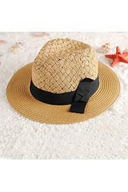 Women Straw Bow Beach and Jazz Hat,Cute/ Party/ Casual Spring/ Summer/ Fall