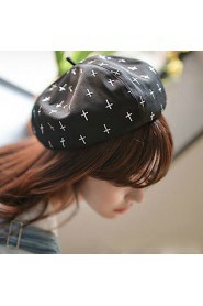 Lady beret octagonal cap dome cross