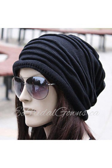 Unisex Korean Style Folding Knitting Wool Cap