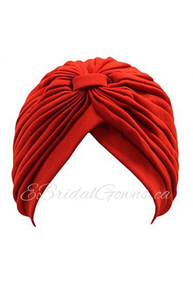 Womens Twist Pleated Stretch Turban Hair Wrap Sun Cap