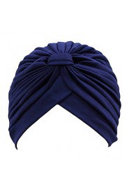 Womens Twist Pleated Stretch Turban Hair Wrap Sun Cap