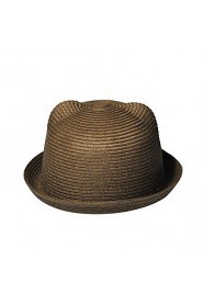 Women Orecchiette Cute Straw Bear Ears Beach Hat