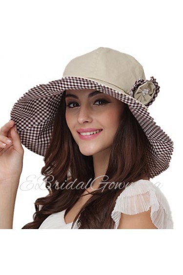 Summer Hats Floppy Sun Hat Cotton Beach Hat Ladies Solid Color Brimmed Hat UV