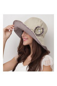 Summer Hats Floppy Sun Hat Cotton Beach Hat Ladies Solid Color Brimmed Hat UV