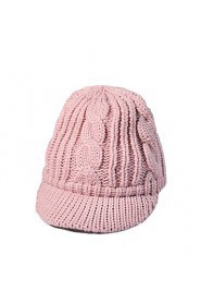 Korean Women Wool Knit Hat Protection Ear Cap Warm Upscale Twist Cap