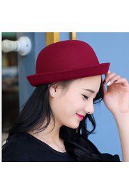 Dome Of Autumn And Winter Cashmere Woolen Hat Crimping Fashion Candy-colored Solid Topper