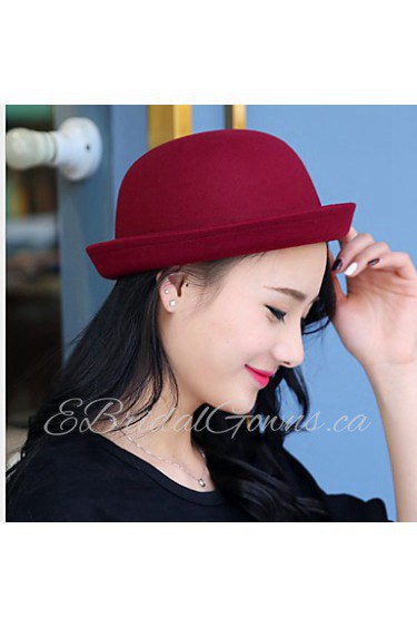 Dome Of Autumn And Winter Cashmere Woolen Hat Crimping Fashion Candy-colored Solid Topper