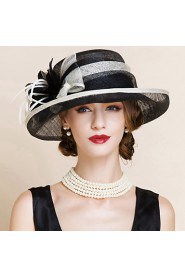 Women Party Summer Linen Bowler/Cloche Hat