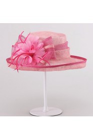 Women Party Summer Linen Bowler/Cloche Hat