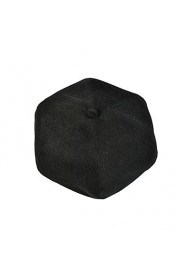 Women British Retro Autumn And Winter Woolen Octagonal Beret Pumpkin Hat