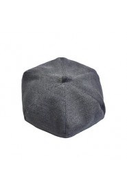 Women British Retro Autumn And Winter Woolen Octagonal Beret Pumpkin Hat