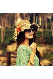 Women Straw Floppy Hat , Casual Summer