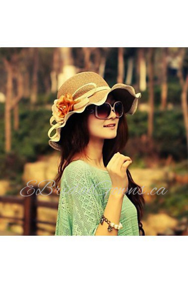 Women Straw Floppy Hat , Casual Summer