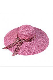 Korea Leopard Bow Beach Hat