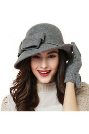 Women Wool Bowler/Cloche Hat , Cute/Party/Work/Casual All Seasons