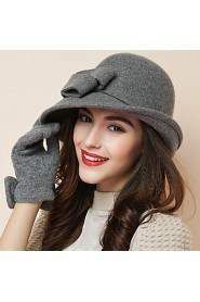 Women Wool Bowler/Cloche Hat , Cute/Party/Work/Casual All Seasons