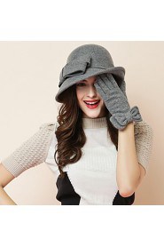 Women Wool Bowler/Cloche Hat , Cute/Party/Work/Casual All Seasons