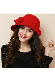 Women Wool Bowler/Cloche Hat , Cute/Party/Work/Casual All Seasons