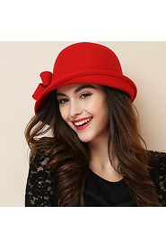 Women Wool Bowler/Cloche Hat , Cute/Party/Work/Casual All Seasons