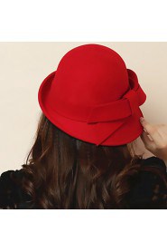 Women Wool Bowler/Cloche Hat , Cute/Party/Work/Casual All Seasons